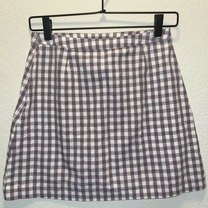 Lisa Says Gah Purple Checked Skirt - Side Party